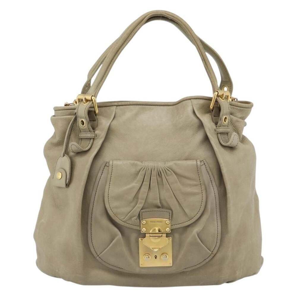 Miu Miu Matelasse Tote Beige